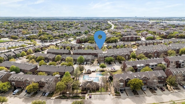 bird's eye view featuring a residential view