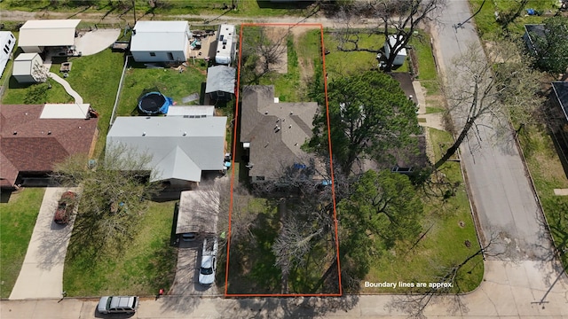 1326 W Shepherd St, Denison, TX 75020 - aerial view of residential area with property boundaries highlighted