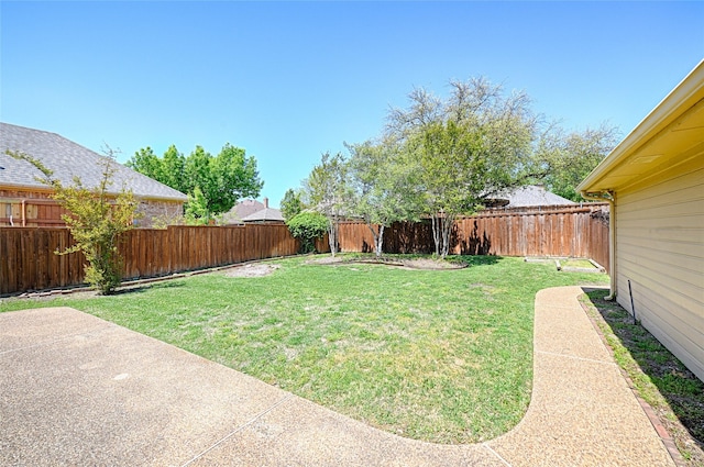 2215 Burgundy Dr, Carrollton, TX 75006 - view of yard with a fenced backyard and a patio area