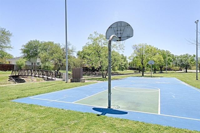 2215 Burgundy Dr, Carrollton, TX 75006 - view of basketball court featuring a yard and community basketball court
