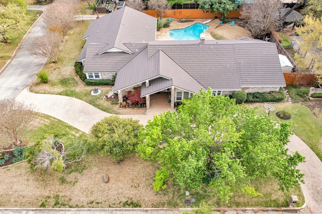 6624 Glenhurst Dr, Dallas, TX 75254 - aerial view of property and surrounding area with a pool area