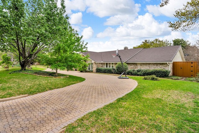 6624 Glenhurst Dr, Dallas, TX 75254 - ranch-style house featuring a chimney and a tile roof