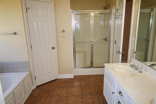 212 Telfair Ln, Bossier City, LA 71112 - full bath with a sink, a shower stall, and tile patterned flooring