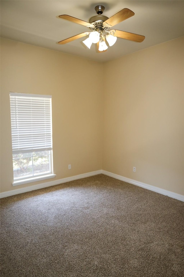 212 Telfair Ln, Bossier City, LA 71112 - empty room featuring baseboards, a ceiling fan, and carpet flooring
