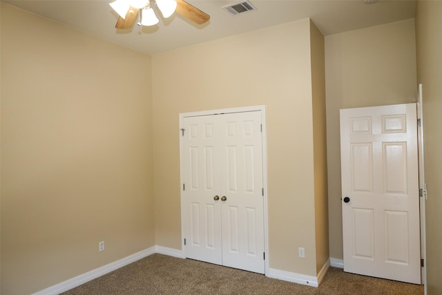 212 Telfair Ln, Bossier City, LA 71112 - unfurnished bedroom featuring visible vents, baseboards, and carpet floors