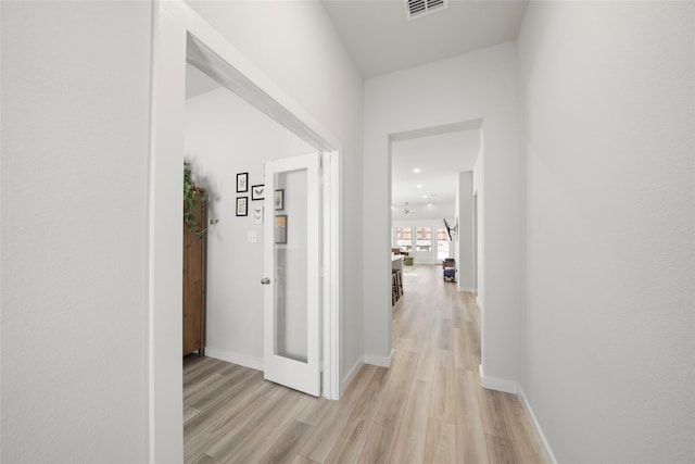 241 Little Bridge Dr, Lavon, TX 75166 - corridor with light wood finished floors, baseboards, and recessed lighting