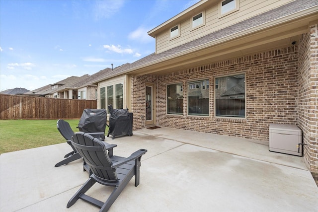 view of patio / terrace with fence