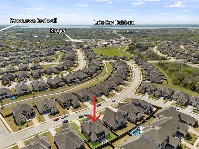bird's eye view featuring a residential view
