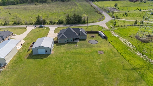 bird's eye view featuring a rural view