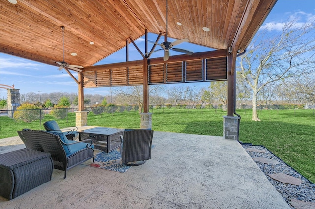 4994 Dogwood Dr, Celina, TX 75009 - view of patio / terrace with a ceiling fan