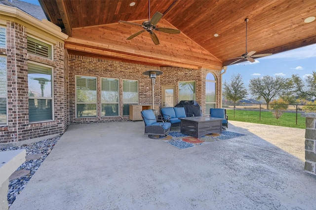 4994 Dogwood Dr, Celina, TX 75009 - view of patio with a ceiling fan and an outdoor living space