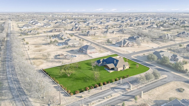 4994 Dogwood Dr, Celina, TX 75009 - aerial view of residential area featuring property parcel outlined