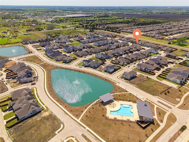 564 Embargo Dr, Fate, TX 75189 - aerial view with a water view and a residential view
