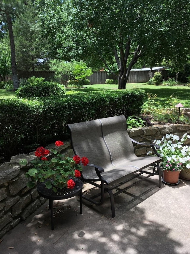 view of patio / terrace with a fenced backyard