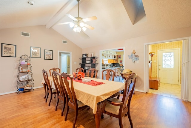 1511 Dolly Ln, Hideaway, TX 75771 - dining room with light wood-style flooring, ceiling fan, and baseboards