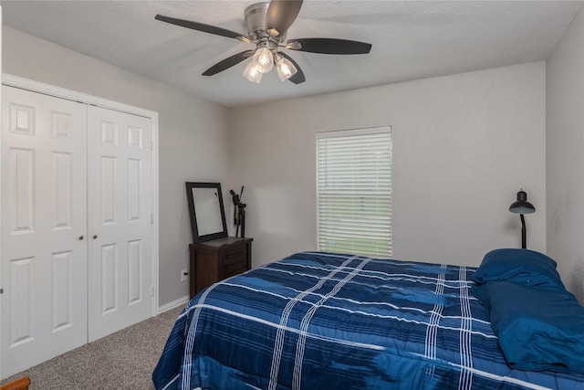 6827 Briar Rd, Azle, TX 76020 - carpeted bedroom featuring a closet and ceiling fan