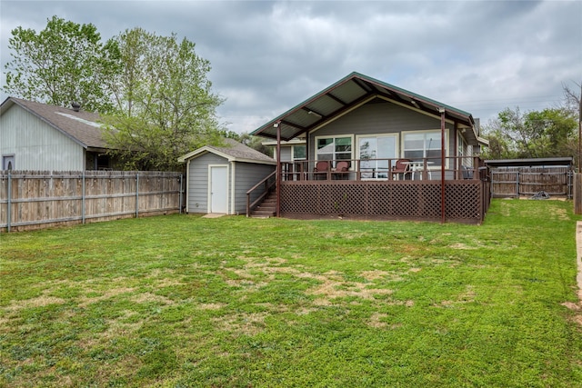 6827 Briar Rd, Azle, TX 76020 - rear view of property featuring a storage shed, an outbuilding, and stairs