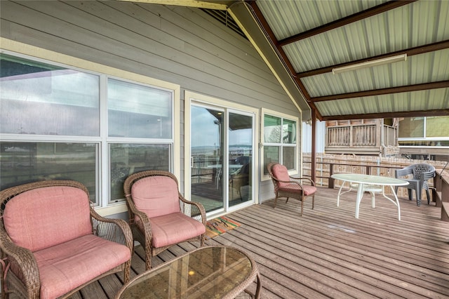 6827 Briar Rd, Azle, TX 76020 - view of wooden terrace