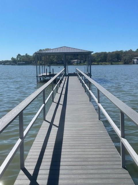 6827 Briar Rd, Azle, TX 76020 - dock area featuring a water view
