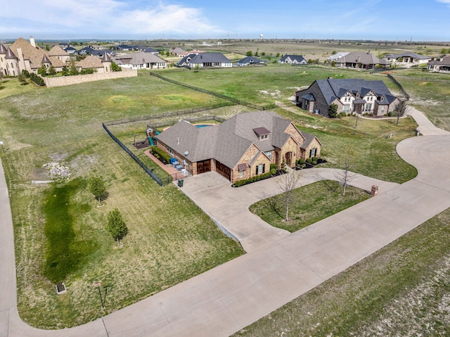 birds eye view of property featuring a residential view