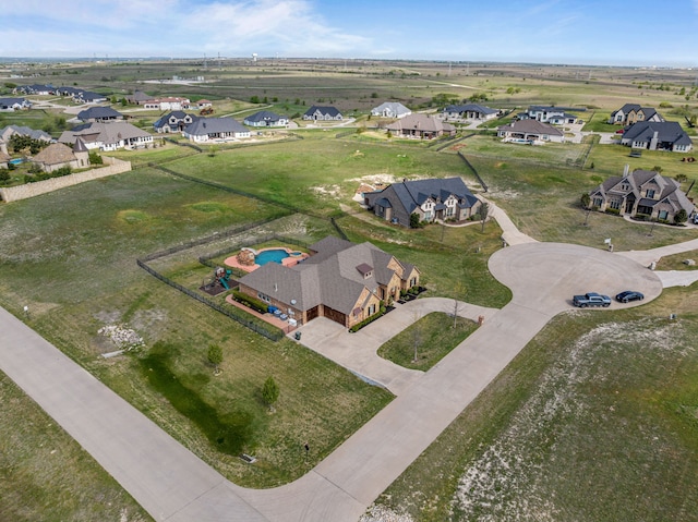 drone / aerial view with a residential view