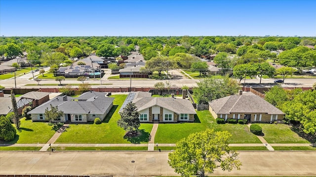 bird's eye view featuring a residential view