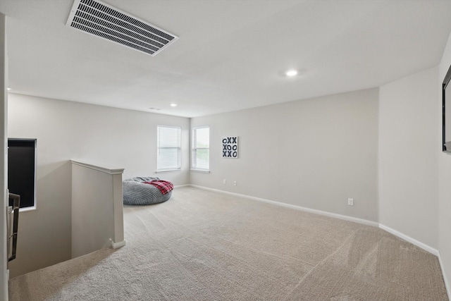 1616 Mackinac Dr, Crowley, TX 76036 - basement featuring carpet flooring, visible vents, baseboards, and recessed lighting
