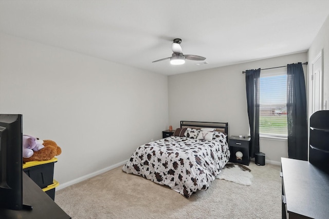 1616 Mackinac Dr, Crowley, TX 76036 - carpeted bedroom with baseboards and a ceiling fan