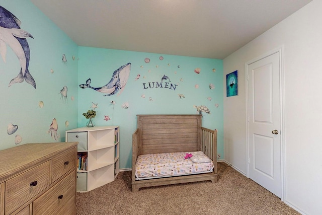 bedroom featuring carpet flooring