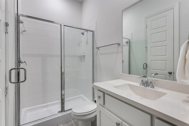 1716 Bradford Pear Way, Celina, TX 75078 - bathroom featuring toilet, a shower stall, and vanity