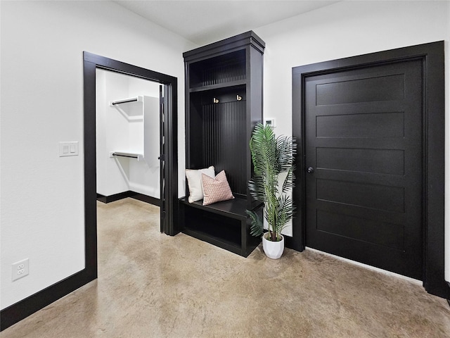 mudroom featuring baseboards