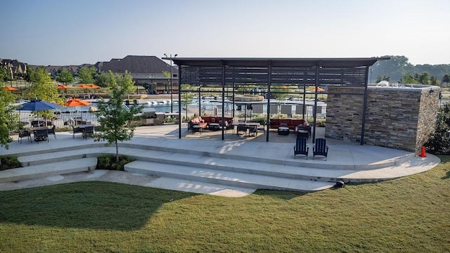 exterior space featuring a lawn
