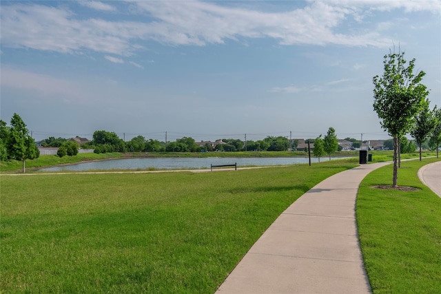 1256 Bright Stars Dr, Little Elm, TX 76227 - view of property's community featuring a lawn and a water view