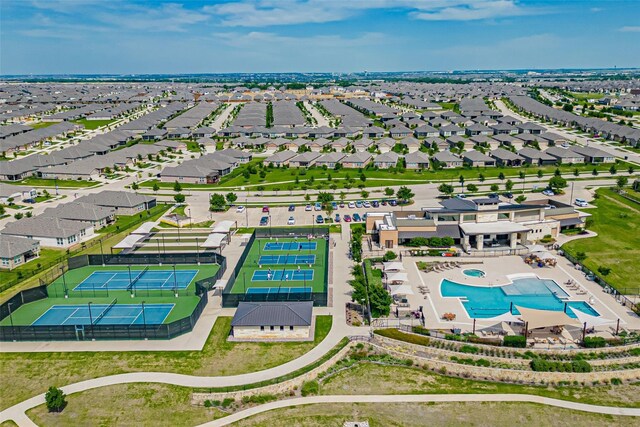 1256 Bright Stars Dr, Little Elm, TX 76227 - bird's eye view of a pool area