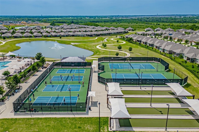 1256 Bright Stars Dr, Little Elm, TX 76227 - aerial perspective of suburban area featuring a nearby body of water