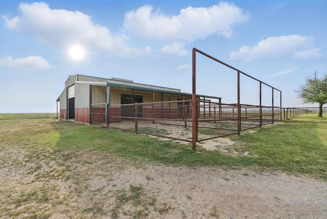view of horse barn
