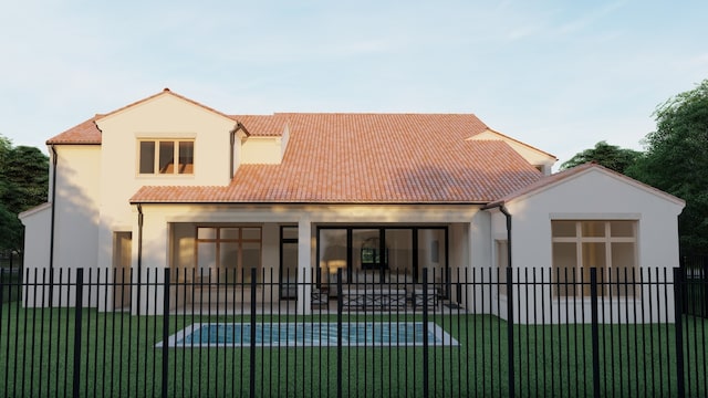 2205 Wheeler Dr, Southlake, TX 76092 - back of house featuring a patio area, a tiled roof, and stucco siding
