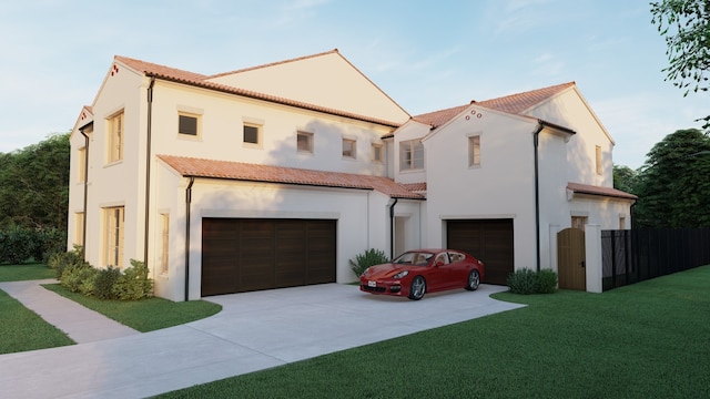 2205 Wheeler Dr, Southlake, TX 76092 - mediterranean / spanish-style home with a garage, stucco siding, a tile roof, and concrete driveway