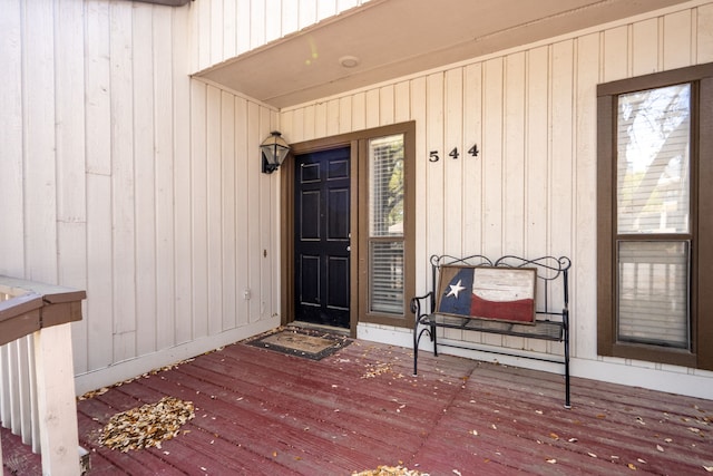 view of doorway to property