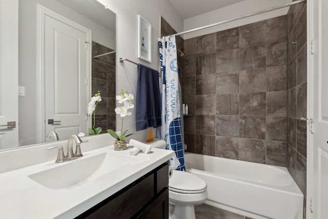 4600 Autumn Sage Dr, Prosper, TX 75078 - full bathroom featuring shower / bath combo, toilet, and vanity