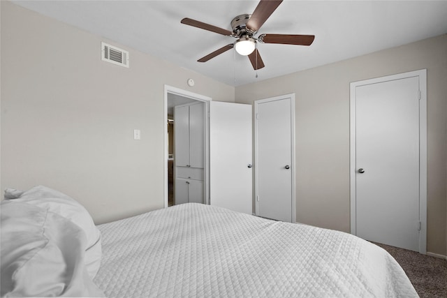 1905 W Morton St Unit 5, Denison, TX 75020 - carpeted bedroom with ceiling fan
