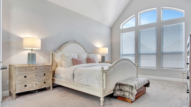 2500 Rosecroft Ct, Celina, TX 75009 - bedroom with lofted ceiling, light colored carpet, and baseboards