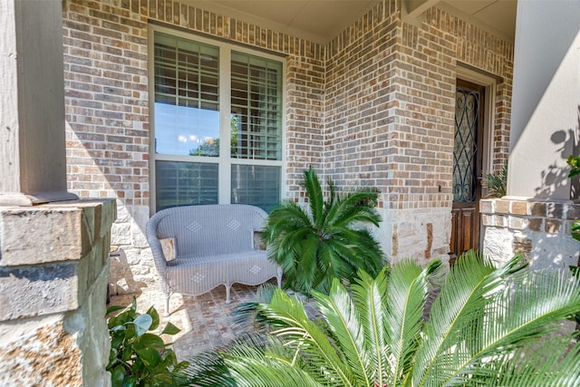 view of patio featuring a porch
