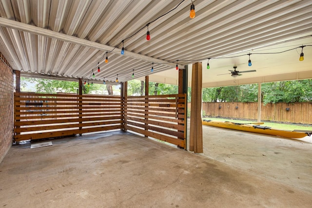 2306 Ravenwood Dr, Grand Prairie, TX 75050 - view of patio / terrace with a ceiling fan and fence