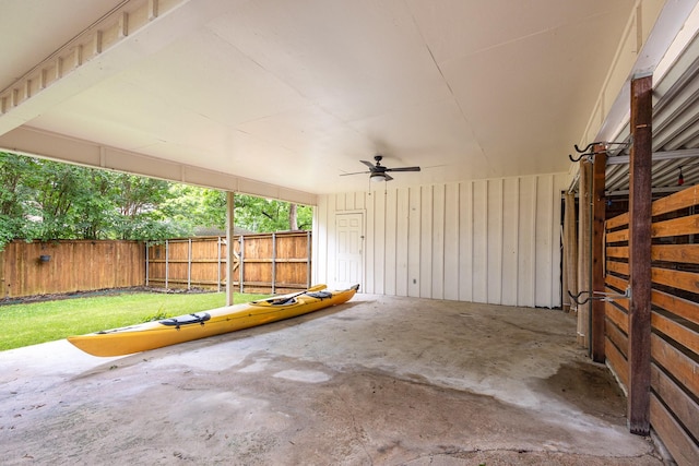 2306 Ravenwood Dr, Grand Prairie, TX 75050 - view of patio featuring a ceiling fan and fence