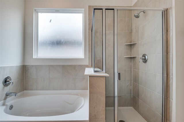 3836 Parsons St, Crandall, TX 75114 - bathroom featuring a shower stall and a garden tub