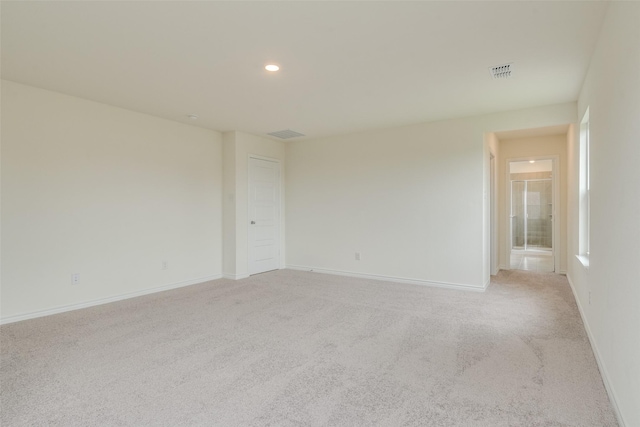 3808 Parsons St, Crandall, TX 75114 - unfurnished room with visible vents, recessed lighting, baseboards, and light carpet