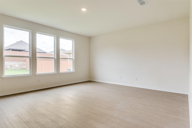 3808 Parsons St, Crandall, TX 75114 - spare room with recessed lighting, baseboards, visible vents, and light wood-style floors