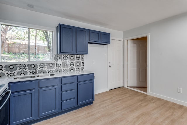 3945 Happy Canyon Dr, Dallas, TX 75241 - kitchen featuring range, light countertops, a sink, and tasteful backsplash