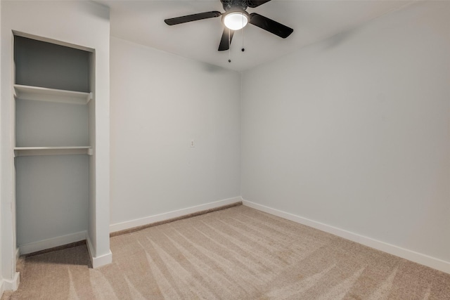 3945 Happy Canyon Dr, Dallas, TX 75241 - unfurnished bedroom with a ceiling fan, a closet, carpet, and baseboards